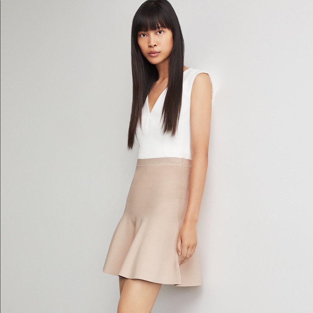 BCBGMaxazria Ingrid Skirt Bare Pink XXS Ne…